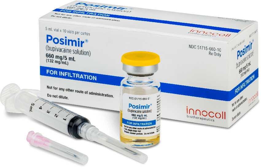 POSIMIR® (bupivacaine solution) for infiltration use packaging